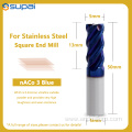 Square End Mill Cutting Tool For Stainless Steel